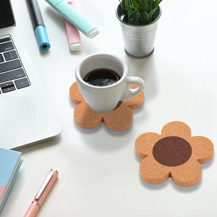 12-pack-3-8-inch-thick-cork-coasters-4-inch-flower-shape-absorbent-natural-cup-coasters-heat-resistant-coasters