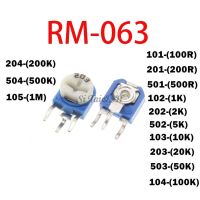 10pcs Rm063 Rm-063 100 200 500 1k 2k 5k 10k 20k 50k 100k 200k 500k 1m Ohm Trimpot Trimmer Potentiometer Variable Resistor