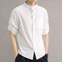 ✨MOLLGE✨Summer Comfortable Plain Linen Long Sleeve Business Mens Shirts