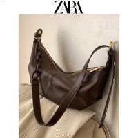 ZARA กระเป๋าผู้หญิงฤดูใบไม้ร่วง2021ใหม่ฝรั่งเศสระดับไฮเอนด์มัดย้อมเทรนด์กระเป๋ารักแร้แมสเซ็นเจอร์สะพายไหล่เดียวพอดี