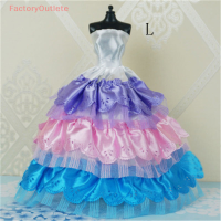 FactoryOutlete?Cheap? Handmade Princess Wedding PARTY ชุดเสื้อผ้าสำหรับตุ๊กตาของขวัญ