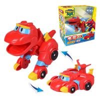 Action FiguresZZOOI Newest Min Gogo Dino ABS Deformation Car/Airplane Action Figures REX/PING/VIKI/TOMO Transformation Dinosaur toys for Kids Gift Action Figures