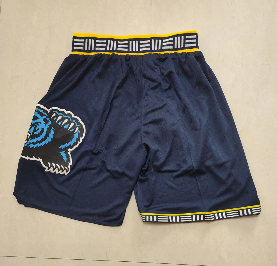 Hot Sale Basketball Shorts 2021-22 Men's Memphis Grizzlies 75th anniversary Jersey  Shorts - Navy Blue