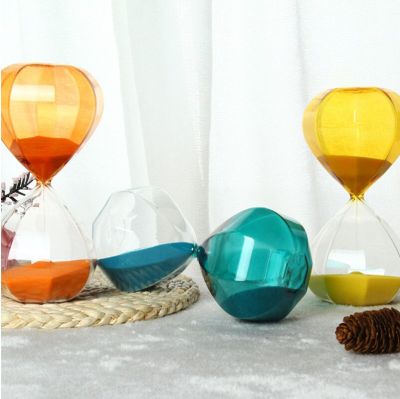 30 Minutes Lantern Hourglass Double-Color Glass Timer Management Tool Home Office Table Desk Cabinet Hourglass Crafts Ornaments