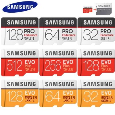 [2023ใหม่] ไมโคร TF Samsung การ์ด SD 512GB 256GB 128GB 64GB 32GB แฟลชคลาส10การ์ดความจำการ์ด SD ไมโคร TF 64GB สำหรับอะแดปเตอร์สมาร์ทโฟน