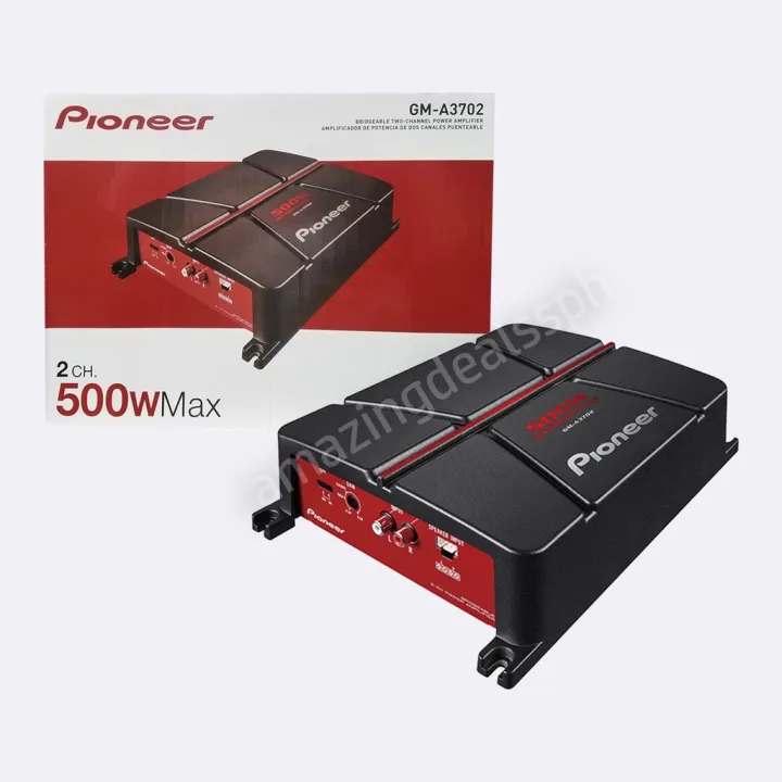 【power amplifier 1000 watt】GMA3702 Pioneer Bridgeable TwoChannel Power Car Amplifier Lazada PH