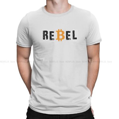 Bitcoin Crypto Mens TShirt Rebel Individuality T Shirt Harajuku Streetwear Hipster