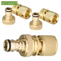 Garden Hose Quick Connect Male Female Solid Brass Water Pipe Fittings GHT 3/4 Inch Threaded Quick Coupling Irrigation Adapter Watering Systems  Garden