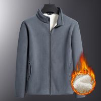 [COD] couples outdoor warm fleece jacket mens thickened plus velvet casual windproof stand collar sweater women