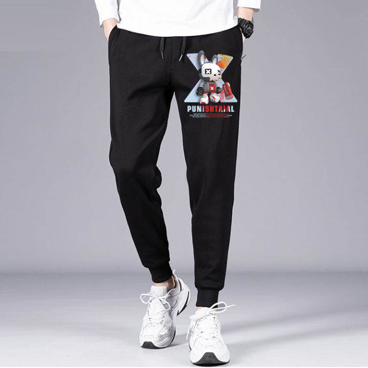 ckh226-มงกุฎผู้ชายกางเกงลำลองเกาหลีน้ำคานกางเกงฟุตเก้าแต้มกางเกงกีฬากางเกงหลวม