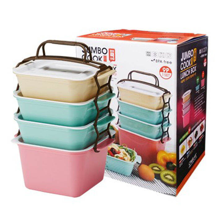 Compartments PP Lunch Box Food Storage Container 700ml 1400ml 9PCS Made in KREA Lazada PH