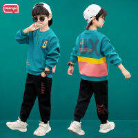 IQANGEL Boys Sweater Sets เด็กชายกลางและใหญ่เสื้อผ้าเด็กใหม่เสื้อผ้ากีฬา