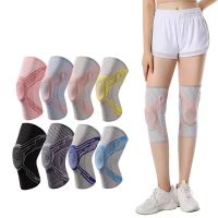 [Rear Waves]1PCSSilicone Spring Pad Knee BraceCompression Non Slip Knee Pad Support Knee Protector For Basketball Running