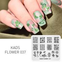 Kads แผ่นปั๊มเล็บดอกไม้แฟชั่นเล็บแม่แบบแสตมป์ DIY แม่แบบภาพเล็บปั๊มแผ่นเครื่องมือลายฉลุ