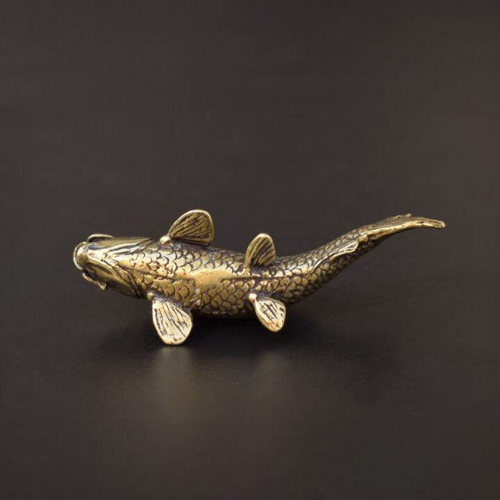 retro-brass-carp-fish-figurine-miniature-tea-table-pet-small-ornament-copper-animal-feng-shui-crafts-home-decoration-accessories