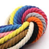 HOT LOZKLHWKLGHWH 576[HOT W] ผ้าฝ้าย100 10เมตร3หุ้น Twisted Cotton Cords 10มม. DIY Craft ตกแต่งเชือกผ้าฝ้ายสำหรับกระเป๋าเข็มขัด20สี