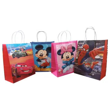 12 Pack Mickey Minnie Party Favor Goodie Treat Candy Gift Paper Bags for  Kids Birthday Themed Party Supplies with handle : Amazon.sg: Office Products