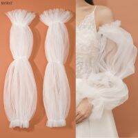 ✐┅✆ MANRAY White Ivory Detachable Puff Sleeve Wedding Arm Cover Decorate Skin-friendly Long Sleeves Photoshoot Decor for Woman