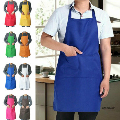 Colorful Cooking Aprons Kitchen Cleaning Accessioris Adult Apron Sleeveless Convenient Male Female Chefs Universal Apron Pocket Aprons