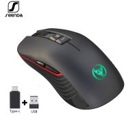 SeenDa  2.4GHz Wireless Gaming Mouse Rechargeable 3600DPI Adjustable USB Type-C Silent Mice for Macbook Laptop Gamer Basic Mice