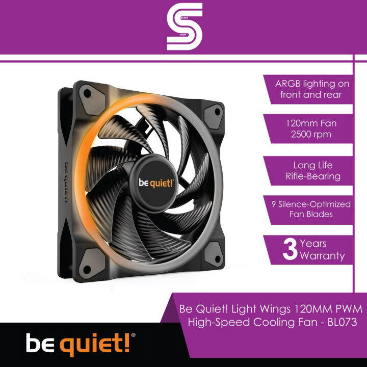 BE QUIET! Light Wings 120MM PWM High-Speed Cooling Fan - BL073 | Lazada