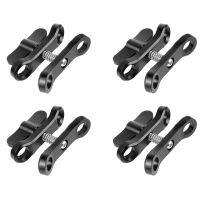 4X Butterfly Clip Diving Clamp Light Connector Ball Head Mount Tripod Adapter for Go Pro 7 Sports SLR Cameras Underwater