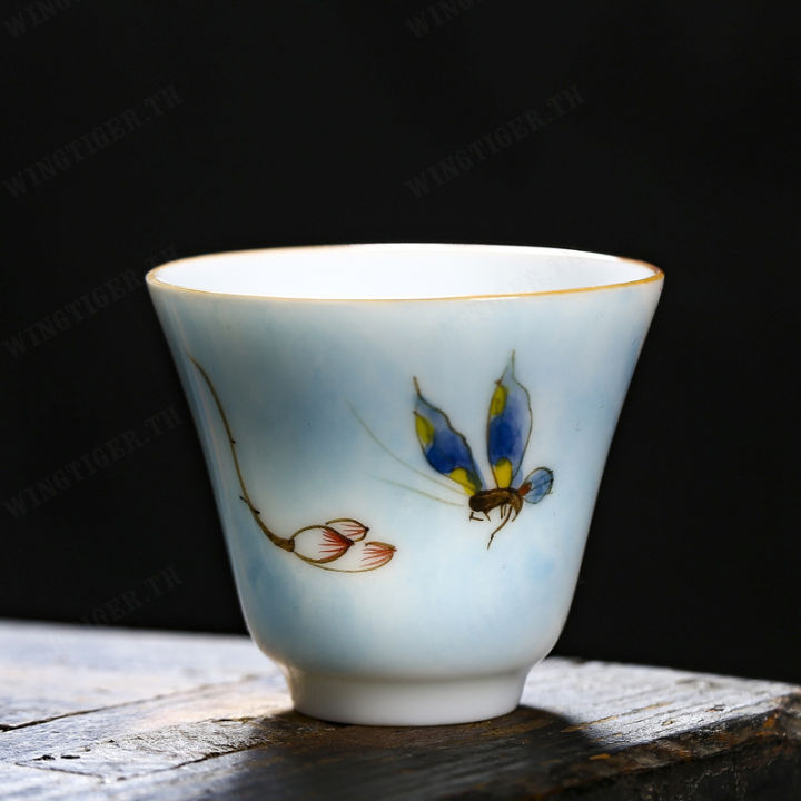 wingtiger-ถ้วยชาแบบหน้าเขียวสไตล์จีน-สำหรับชงชาซินเซียงหรือชาเขียว