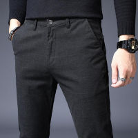 Mens Plaid Pants Mens Four Seasons Business Trousers Mens Clothing Straight Casual Harem Pants