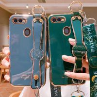 ▧ เคส OPPO A12 A5S F9 A3S wristbands เคส A12 A3S A5S F9 เคส A7 lanyard suit เคส F9 A3Sเคสโทรศัพท์แบบเคลือบด้วยไฟฟ้า