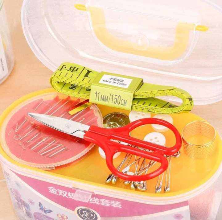 Peralatan Jahit Lengkap 1 Set dengan Box / Mini Sewing Kit Alat Jahit 1
