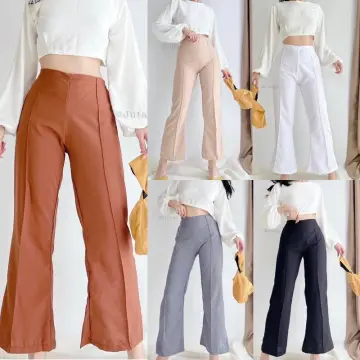 Anistyn High Waist Straight Leg Linen Trousers in White | Oh Polly-anthinhphatland.vn