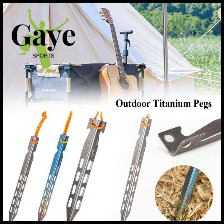 GS 3 Styles Titanium Nails Not Rust Vtype Tent Stakes Lightweight Pegs