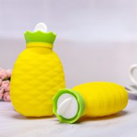 Creative Cute Pineapple Silicone Hot Water Bottle Microwave Heating Cold-proof Warm Pouch Fashy Hot Water Packs for Home Winter