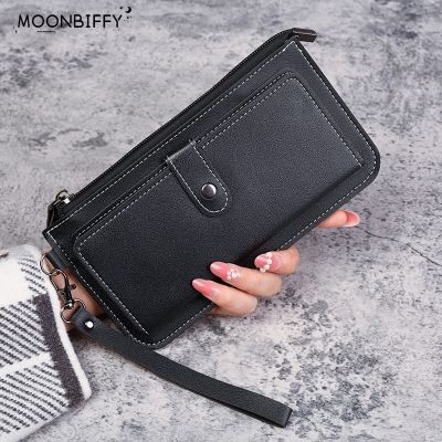 Fashion PU Leather Long Wallets 2023 New Womens Wallet Multifunctional Multi-card Position Clutch Buckle Zipper Student Wallet