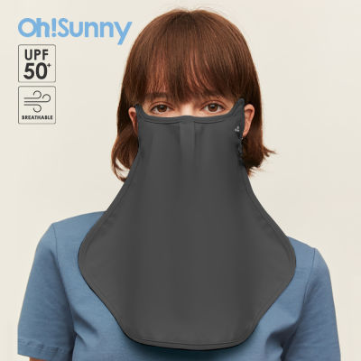 OhSunny Women Sun Scarf Neck Protector Anti-Dust Sun Protection Quick Dry Soft Breathable Washable Adjustable Solid