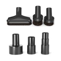 6 Pieces Universal Vacuum Hose Adapter Kit,with Brush Soft Bristles, Plastic Vacuum Hose Connector Reducer Attachments