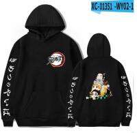 Anime Demon Slayer Hoodies Hooded Oversized Clothes Kimetsu No Yaiba Streetwear Printed Men/Casual Full Cartoon Sweatshirt Size XS-4XL