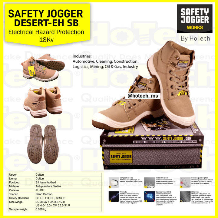 Sepatu Safety Jogger Electrical Hazard Protection 18KV Desert EH