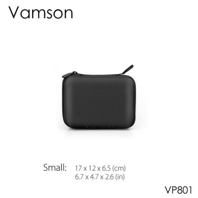 กระเป๋าชุดอุปกรณ์เสริมสำหรับ Go Pro ของ Vamson สำหรับ Gopro Hero 8สีดำ7 6 5ซองกันน้ำ Pu สำหรับ Dji Yi เปลือกแข็งกล่องเก็บของ Vp808