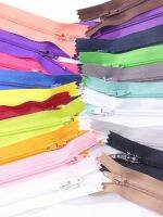 ☑₪ 5 pcs 3 18cm-40cm closed nylon loop zipper fits 20 colors of clothing colors as shown.