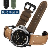 ▶★◀ Suitable for mens genuine leather watch strap suitable for Panerai Casio Seagull Citizen Crazy Horse 22 24mm