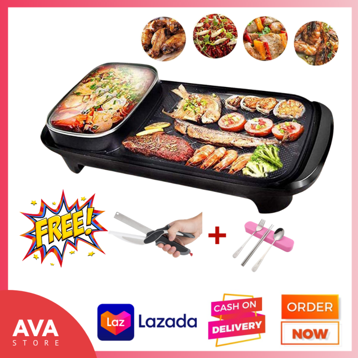 AVA Korean Bbq Griller Samgyupsal Korean Hotpot and Grill Pan