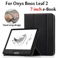 เคสสำหรับ ONYX BOOX Leaf 2 7นิ้วฝาครอบป้องกันอ่านหนังสืออิเล็กทรอนิกส์สำหรับ Boox Leaf2 E-Book สมาร์ทกับการออกแบบสายคล้องมือเปลือก