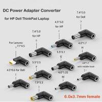 อะแดปเตอร์แล็ปท็อป DC 6.0X3.7มม. ตัวแปลงอินเทอร์เฟซตัวเมียเป็น4.5X3.0 4.0X1.7 7.4X5.0 5.5X2.5มม. ปลั๊กตัวผู้สี่เหลี่ยมข้อต่ออแดปเตอร์พลังงาน