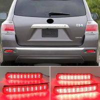 กันชน LED 2 Buah Belakang Reflektor Lampu Rem Toyota Highlander 2011 2012 2013 Lampu Berhenti Peringingu Kabut Sesori Mobil