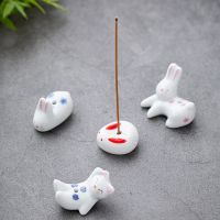 Rabbit And Kitten Incense Holder Ceramic Cute Incense Burner Ornament Creative Home Decor