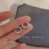 [COD] Minimalism Platinum-plated simple earrings with plain rings round and versatile temperament daily commuting