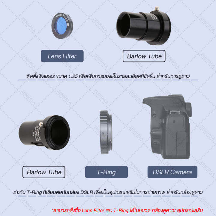 บาโรว์สเลนส์-เพิ่มกำลังขยาย-5-เท่า-1-25-นิ้ว-angeleyes-5x-barlow-lens-telescope-เลนส์กล้องดูดาว-อุปกรณ์ขยายดาว-บาโลเลนส์-อุปกรณ์เสริมกล้องโทรทรรศน์