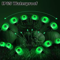 ┋⊕ Halloween eyeball lights Solar Firefly Lights Solar Garden Lawn Light Outdoor Swaying Light For Courtyard Pathway Decoration