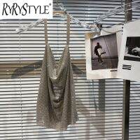 RYRYSTYLE 2023หน้าร้อนใหม่สาวเผ็ดโชว์คนดัง,เต็มไปด้วยเพชร,เพชรร้อน,ห้อยคอ,สลิงอุตสาหกรรมหนักเสื้อกล้ามหญิง